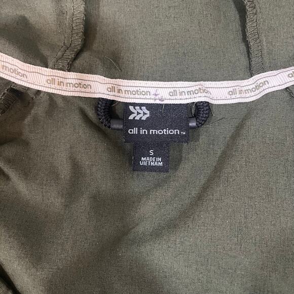 All In Motion Women's Lightweight Active Hooded Rain Jacket Green Sz Small - Picture 4 of 7